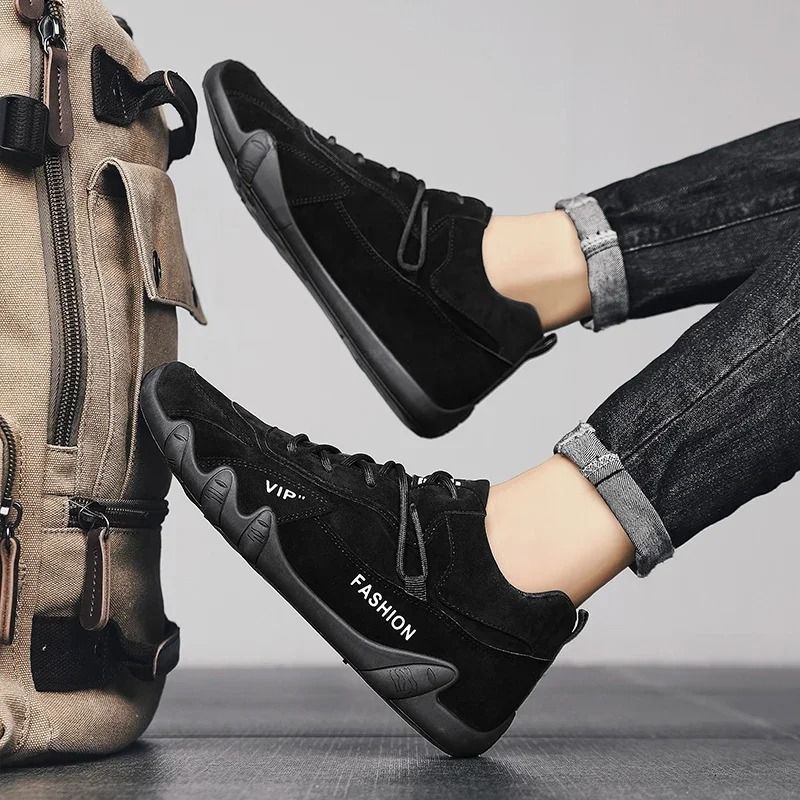 Mens Casual Ankle Boots with Lace Up Design and Non Slip Sole