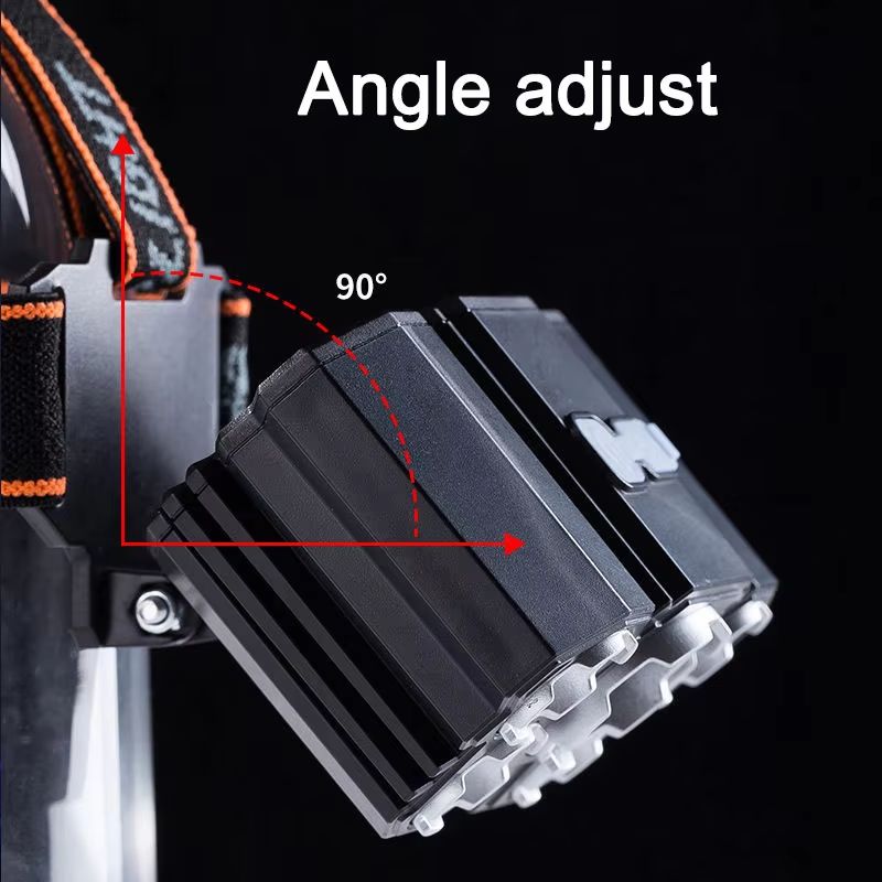 USB Rechargeable 5-LED Headlamp With 4 Lighting Modes