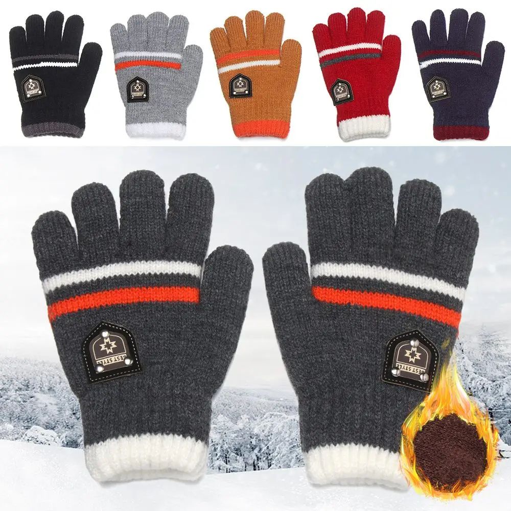 Warm Knitted Winter Gloves for Kids