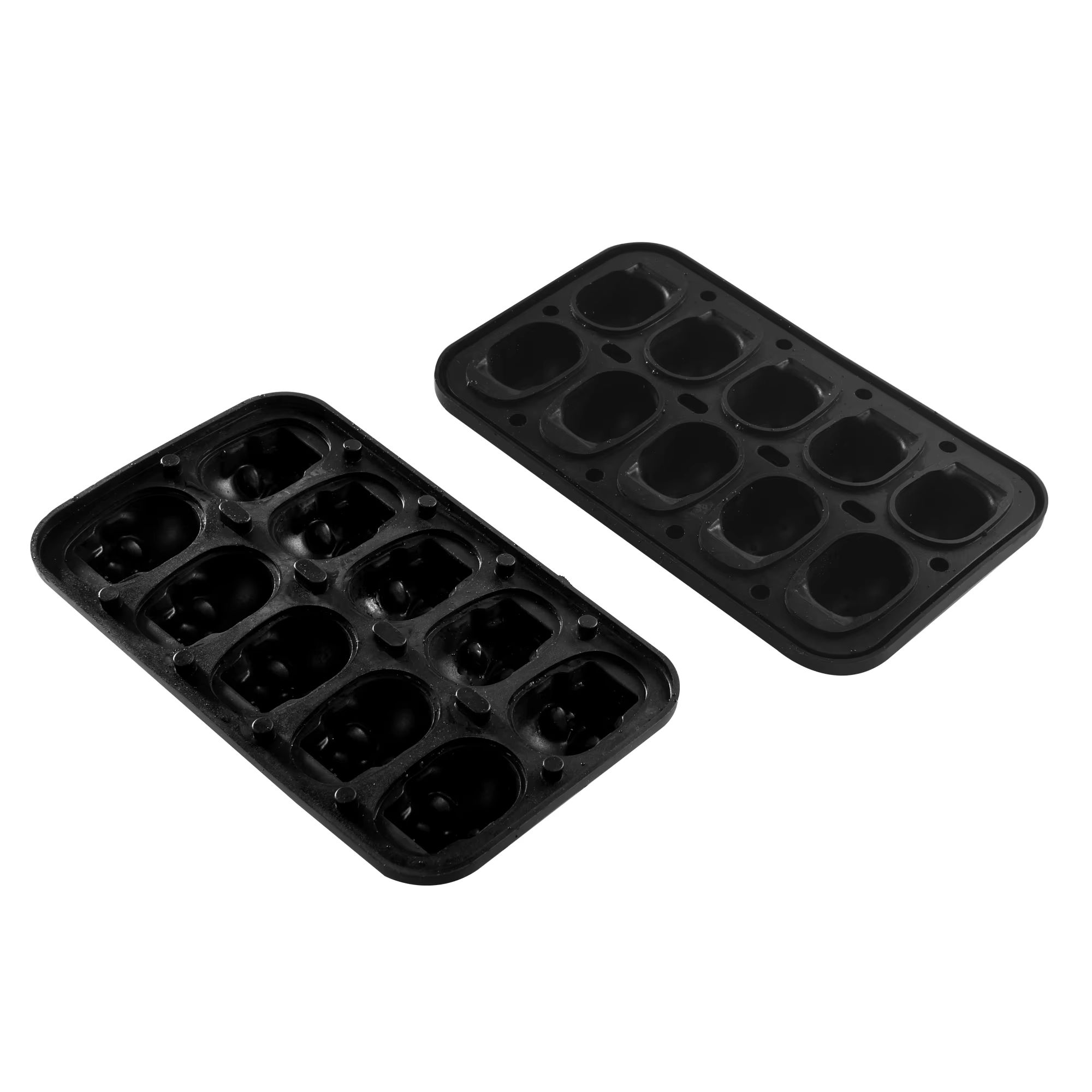 Skull & Whiskey Silicone Ice Mold – 10-Cavity Food-Grade Ice Block Tray with Filling Funnel