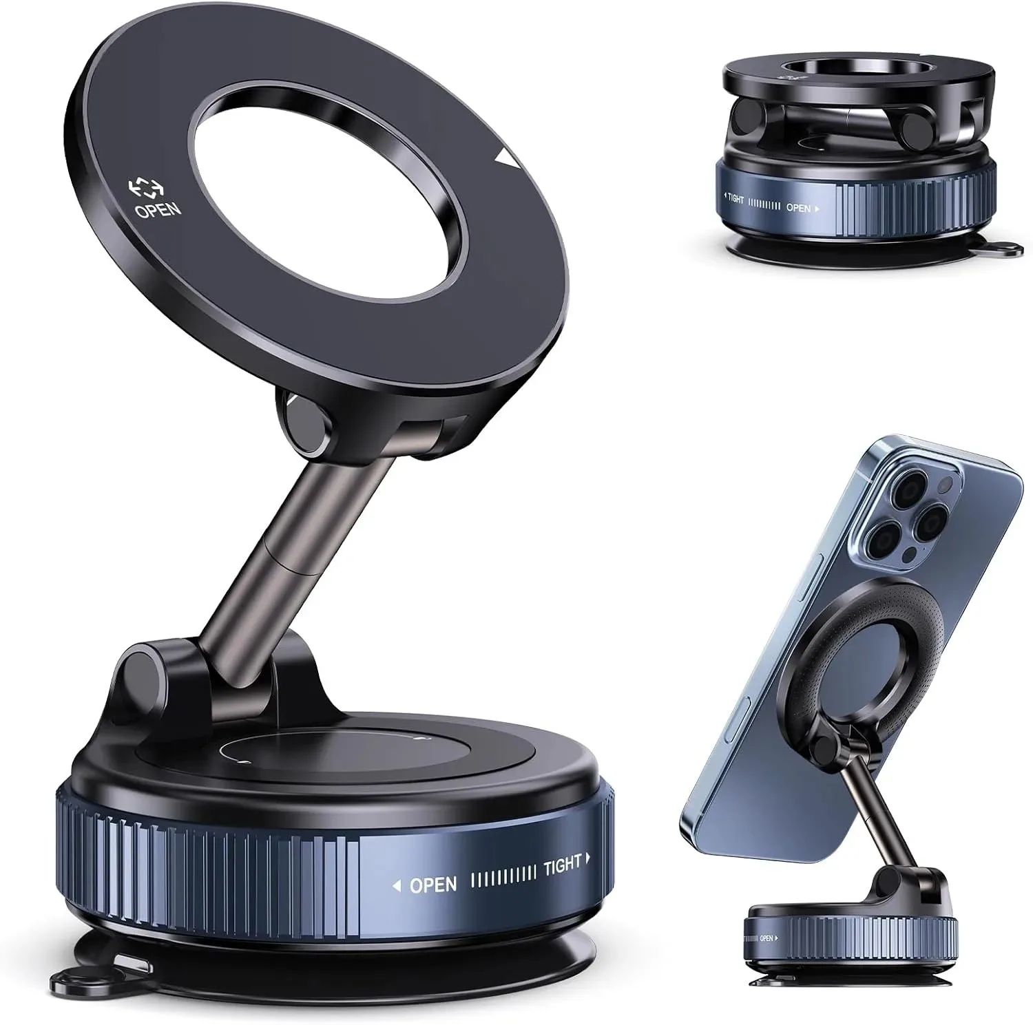 MagGrip Pro 360 Magnetic Phone Holder with Vacuum Suction Mount