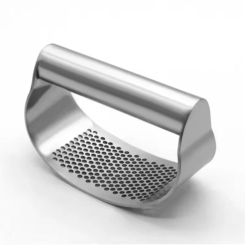 Upgraded Stainless Steel Garlic Press Rocker Manual Garlic Ginger Crusher and Mincer Kitchen Tool