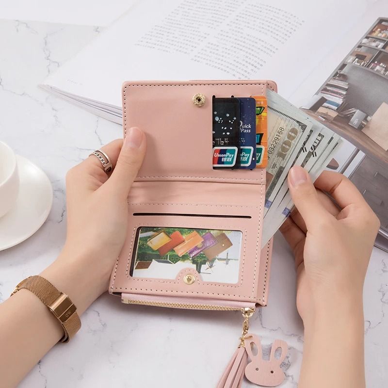 Womens PU Leather Foldable Wallet