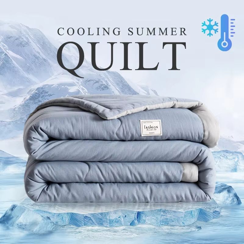 2025 Japanese Polyester Cotton Quilted Summer Quilt – Lightweight & Skin-Friendly