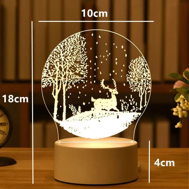 3D Visual Illusion LED Desk Lamp - Creative Night Light Gift for Kids