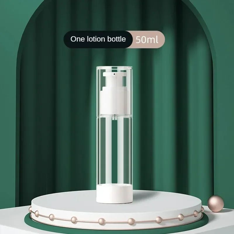 Airless Travel Pump Bottle Set – Refillable Cosmetic Cream & Lotion Dispenser (15ml/30ml/50ml)