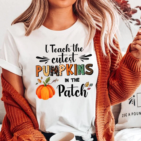 Teacher Fall Sweatshirt Pumpkin Teacher Halloween Shirt Gift