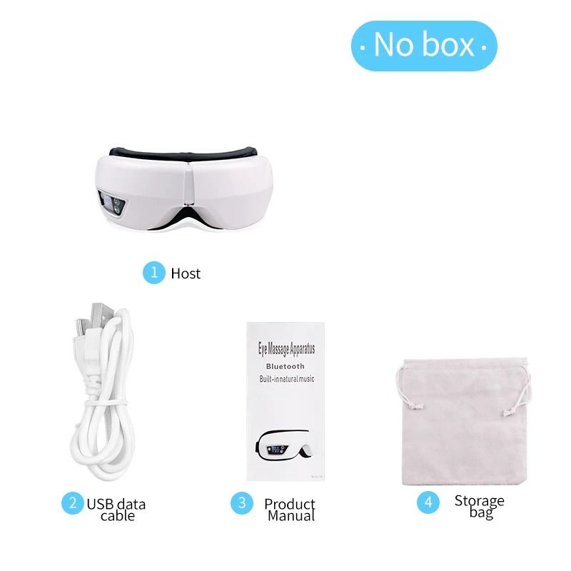 6D Smart Eye Massager with Heat Vibration Bluetooth Music