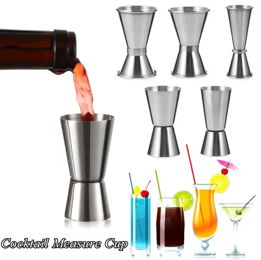Premium Stainless Steel Double Jigger – Precision Cocktail Measuring Cup (Dual Shot 5–30ml)