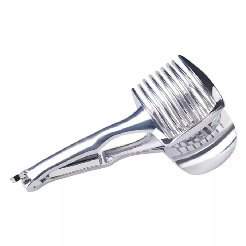 Stainless Steel Onion Holder, Potato Tomato Slicer, Kitchen Gadgets, Vegetable Fruit Cutter Accessories