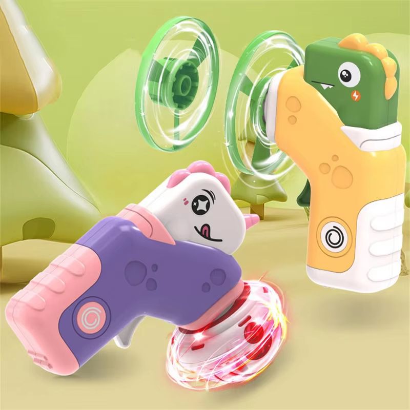 2-in-1 Flying Disc & Dinosaur Air Rocket Launcher for Kids