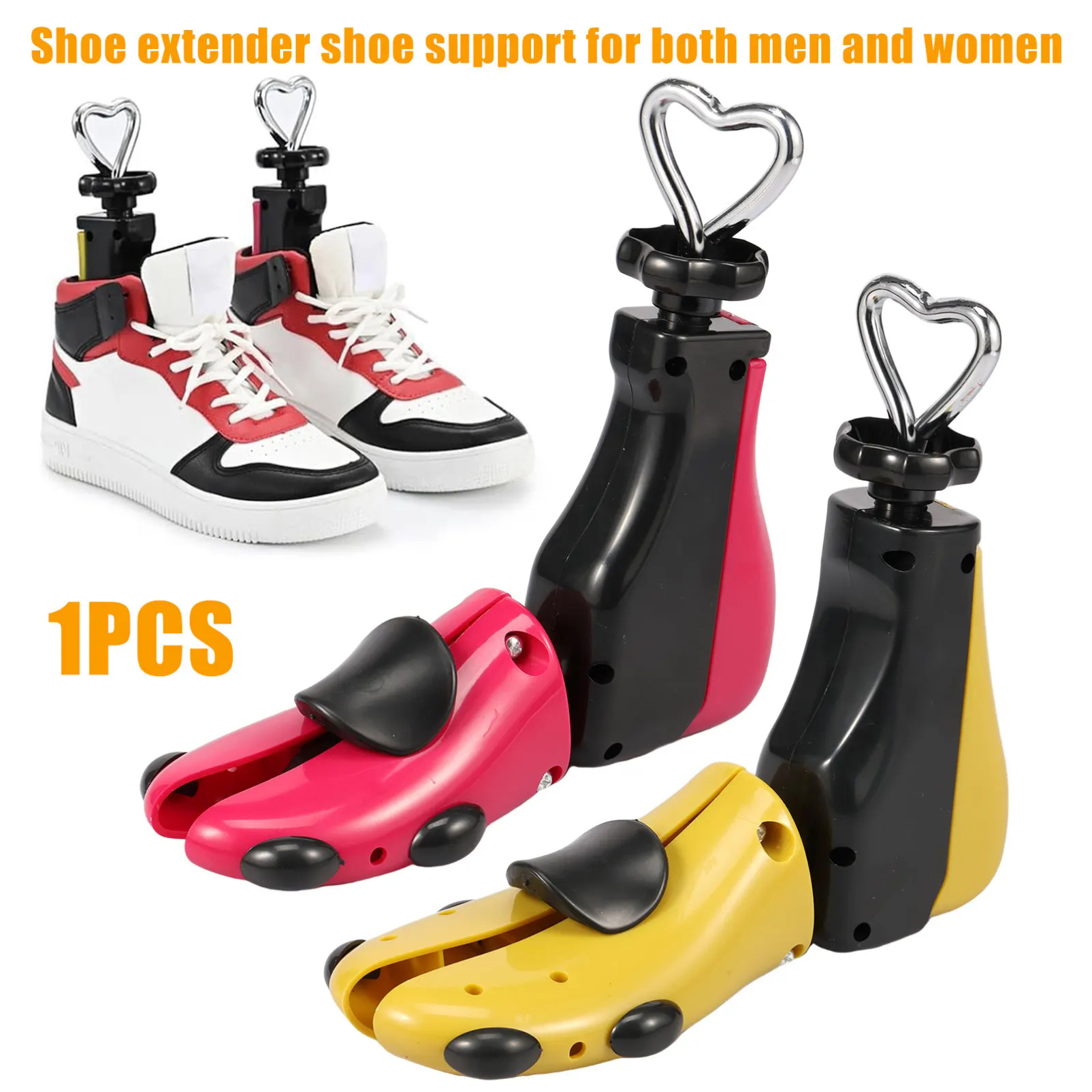Universal Shoe Stretcher, Adjustable Boot Stretcher, Sneaker Shoe Expander with Steel Shaft for Left Right Shoe Widener
